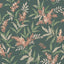 York Olivia Dark Green Floral Wallpaper