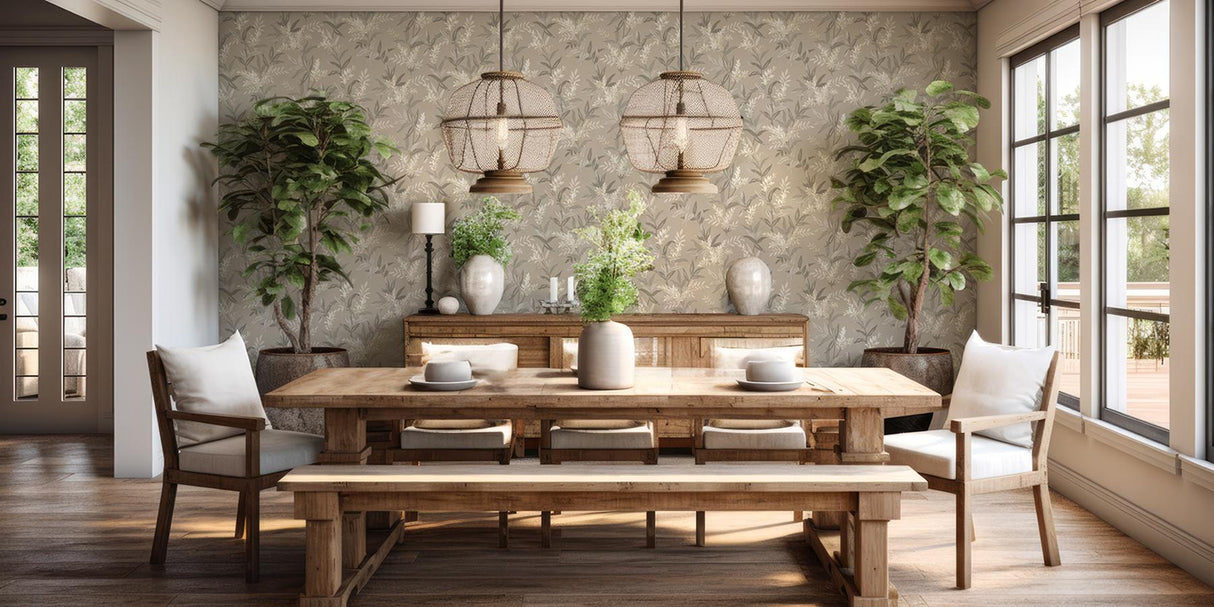 York Olivia Beige Floral Wallpaper