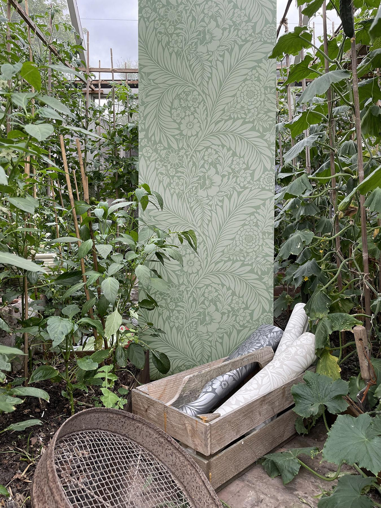 York Florence Green Leaf Wallpaper