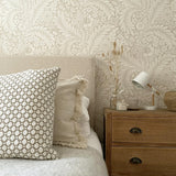 York Florence Neutral Leaf Wallpaper