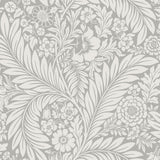 York Florence Grey Leaf Wallpaper