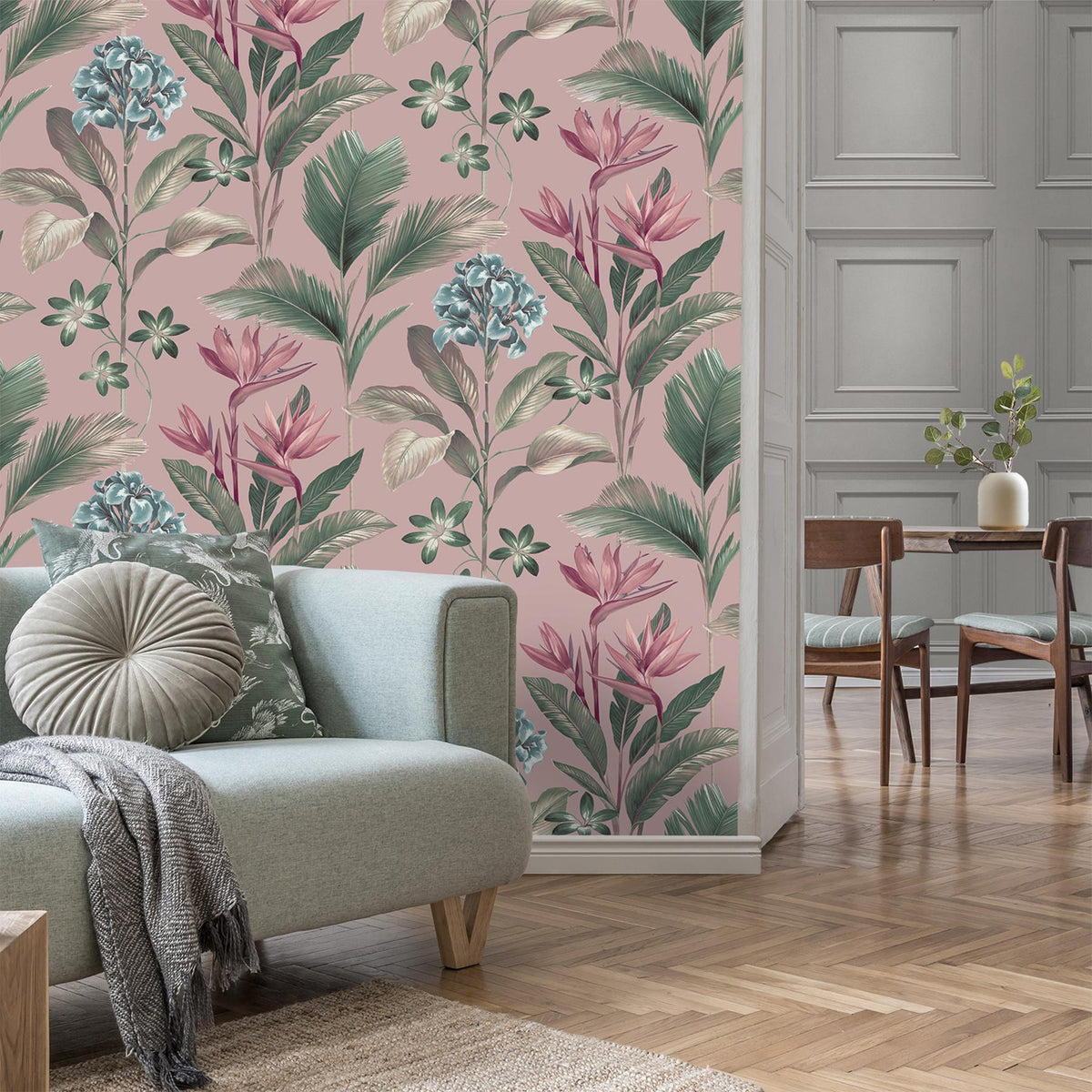 York Oliana Pink Floral Wallpaper