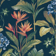York Oliana Navy Floral Wallpaper