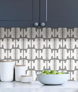 York Grey Shift Peel & Stick Wallpaper