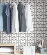 York Grey Shift Peel & Stick Wallpaper