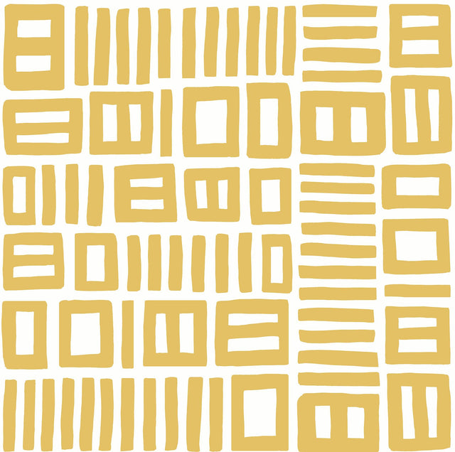 York Yellow Traverse Peel & Stick Wallpaper