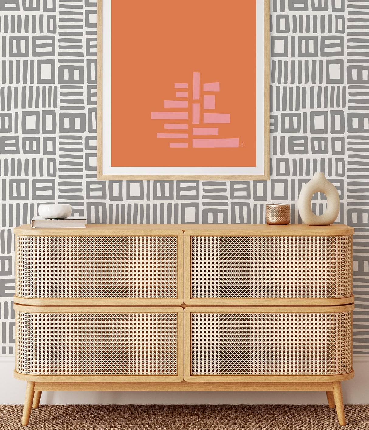 York Grey Traverse Peel & Stick Wallpaper