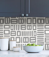 York Grey Traverse Peel & Stick Wallpaper