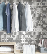 York Grey Traverse Peel & Stick Wallpaper