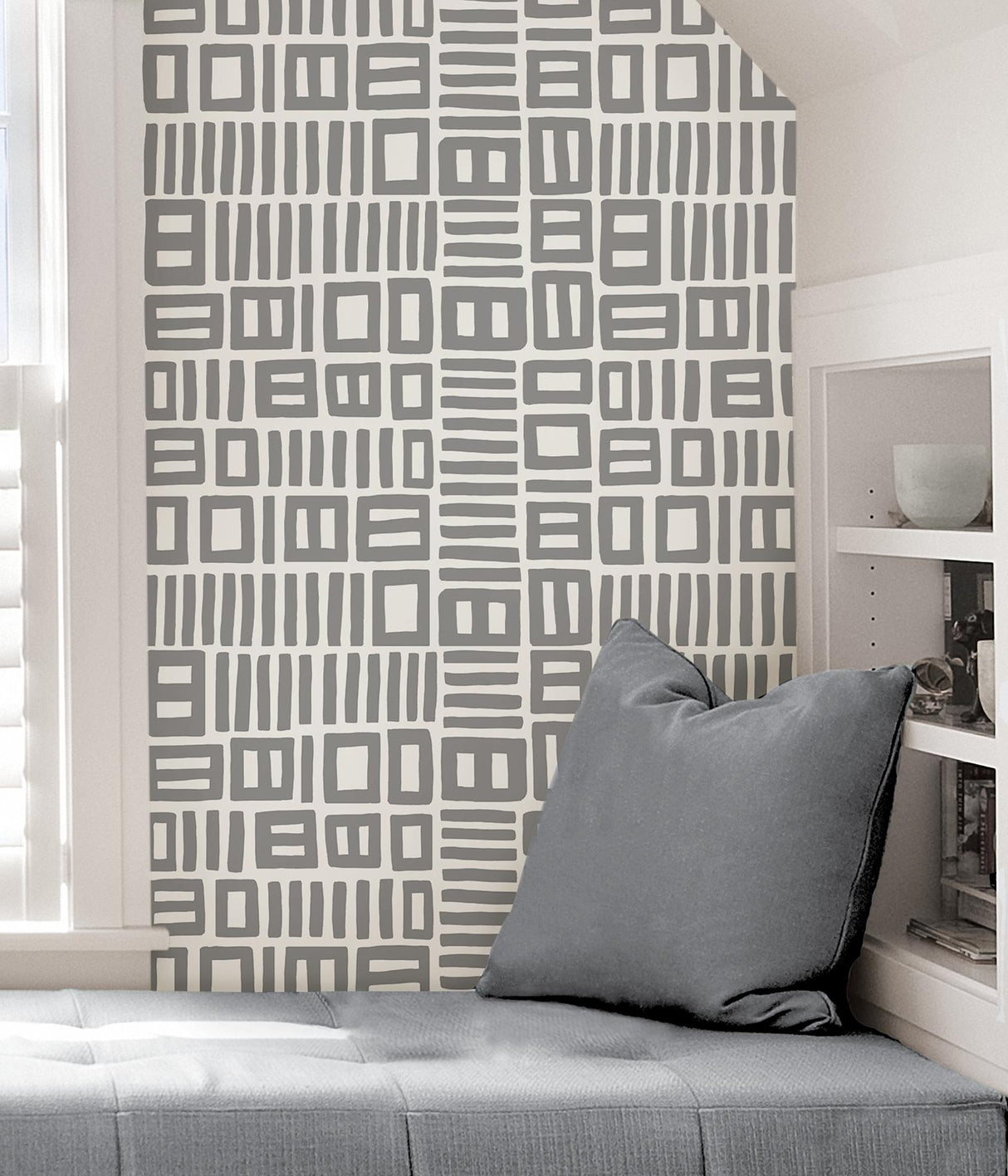 York Grey Traverse Peel & Stick Wallpaper