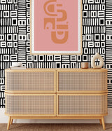 York Black Traverse Peel & Stick Wallpaper