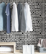 York Black Traverse Peel & Stick Wallpaper