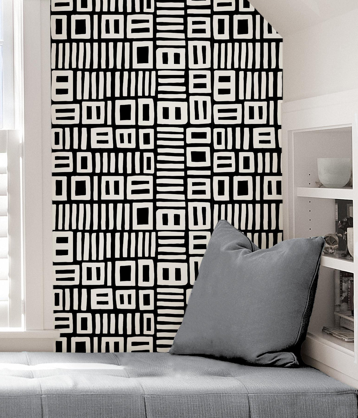 York Black Traverse Peel & Stick Wallpaper