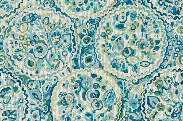 York Teal Camille Peel & Stick Wallpaper