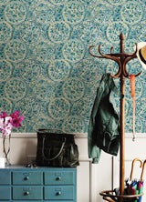 York Teal Camille Peel & Stick Wallpaper