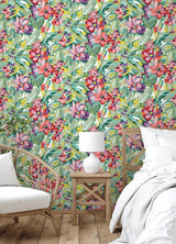 York Multi Belles Fleurs Peel & Stick Wallpaper