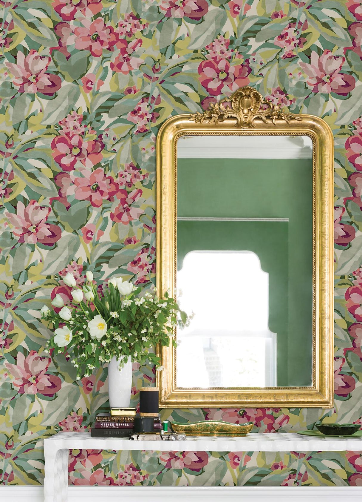 York Wine Belles Fleurs Peel & Stick Wallpaper