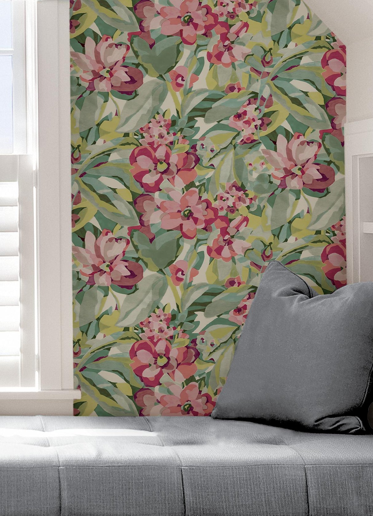 York Wine Belles Fleurs Peel & Stick Wallpaper