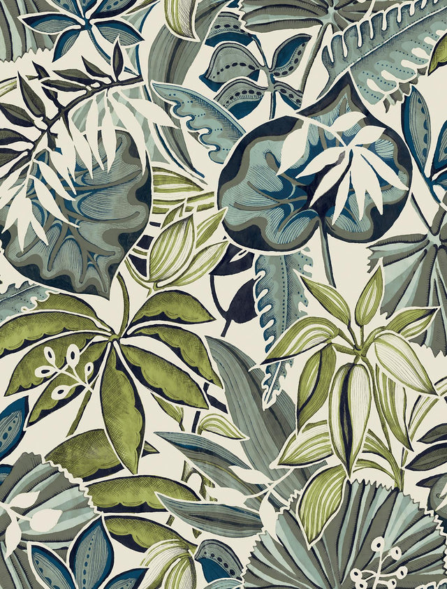 York Slate Feuilles Peel & Stick Wallpaper