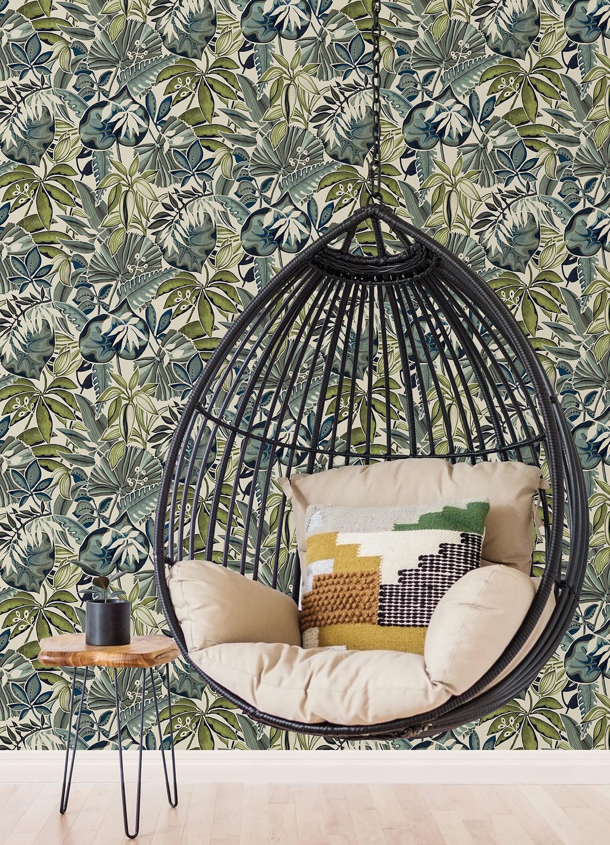 York Slate Feuilles Peel & Stick Wallpaper