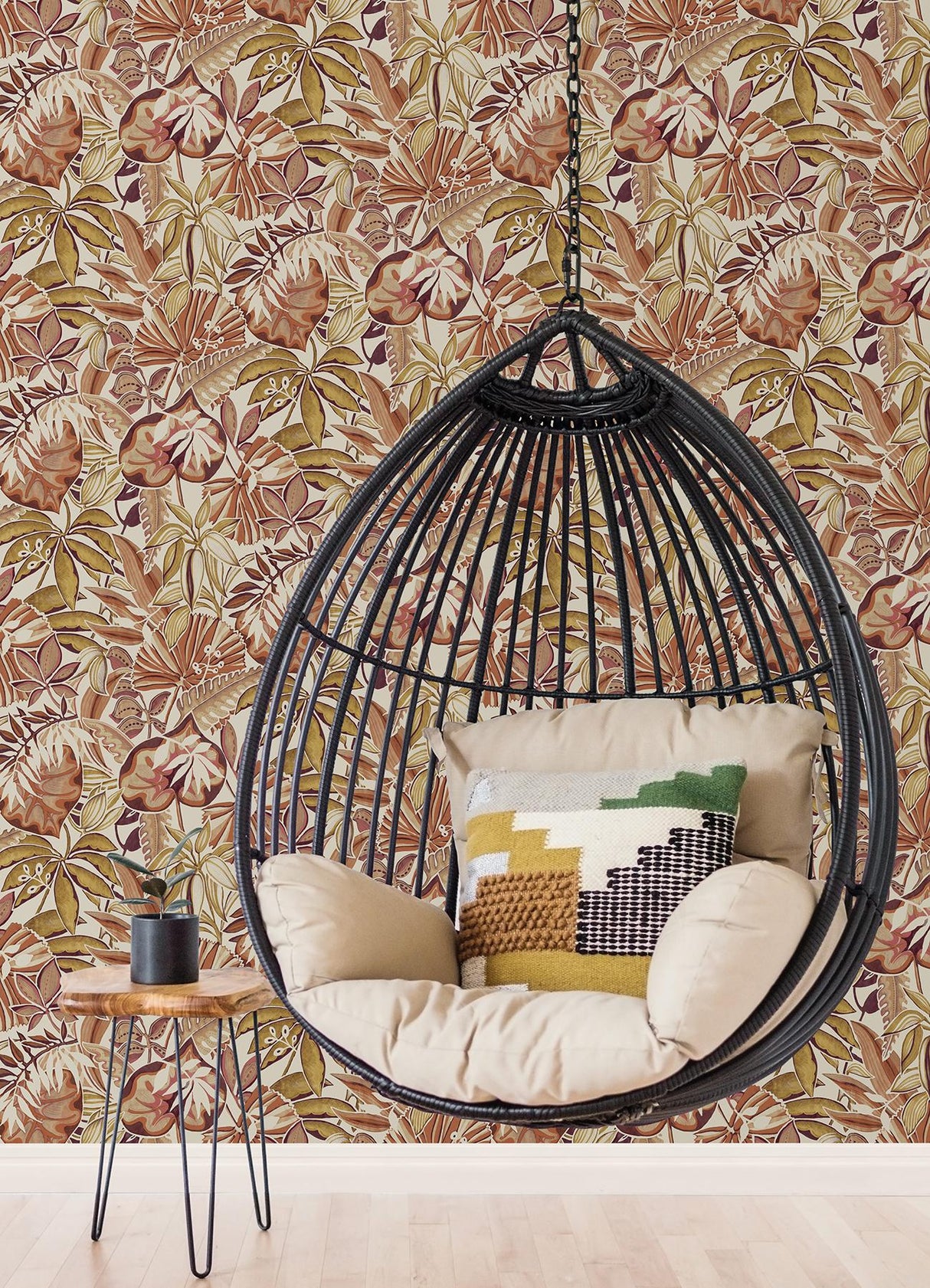 York Amber Feuilles Peel & Stick Wallpaper