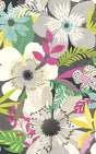 York Janis Charcoal Floral Riot Wallpaper