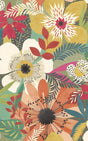 York Janis Olive Floral Riot Wallpaper