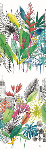 York Sierra Multicolor Urban Tropic Wallpaper