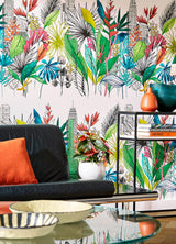 York Sierra Multicolor Urban Tropic Wallpaper