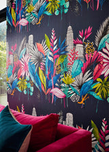 York Sierra Indigo Urban Tropic Wallpaper