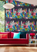 York Sierra Indigo Urban Tropic Wallpaper