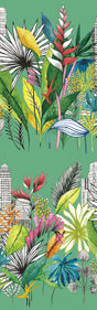 York Sierra Green Urban Tropic Wallpaper