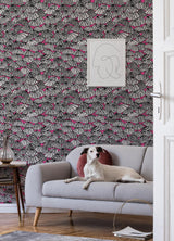 York Dara Raspberry Jolly Brollies Wallpaper