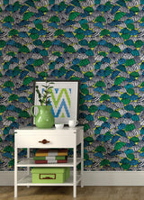 York Dara Chartreuse Jolly Brollies Wallpaper
