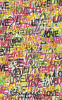 York Indio Chartreuse Love Scribble Wallpaper