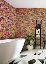 York Indio Chartreuse Love Scribble Wallpaper