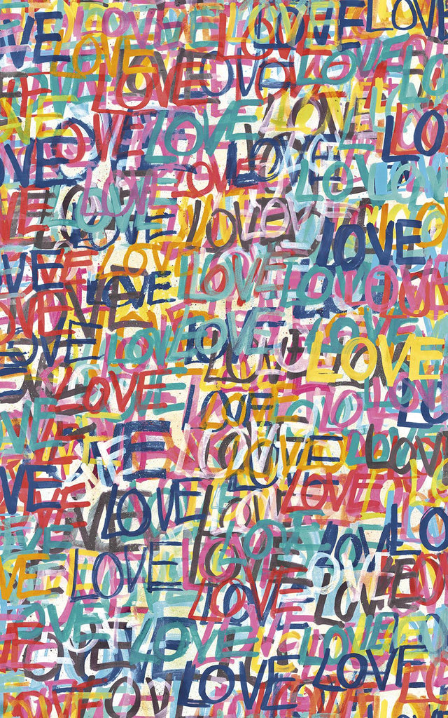 York Indio Multicolor Love Scribble Wallpaper