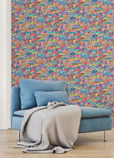 York Indio Multicolor Love Scribble Wallpaper