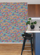 York Indio Multicolor Love Scribble Wallpaper