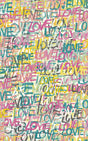 York Indio Pastel Love Scribble Wallpaper