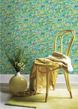 York Indio Teal Love Scribble Wallpaper