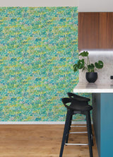 York Indio Teal Love Scribble Wallpaper