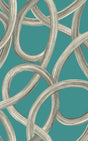 York Calix Turquoise Twisted Geo Wallpaper