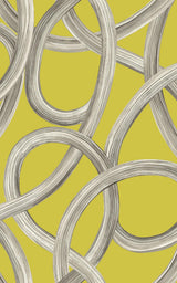 York Calix Chartreuse Twisted Geo Wallpaper