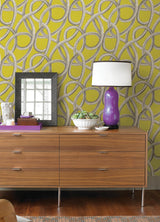York Calix Chartreuse Twisted Geo Wallpaper