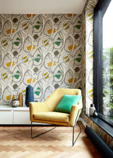 York Calix Grey Twisted Geo+ Wallpaper
