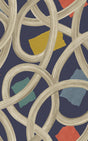 York Calix Indigo Twisted Geo+ Wallpaper