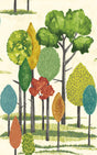 York Cypress Teal Tall Trees Wallpaper