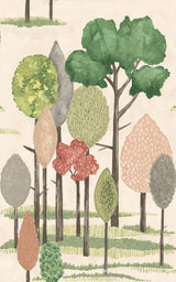 York Cypress Pink Tall Trees Wallpaper