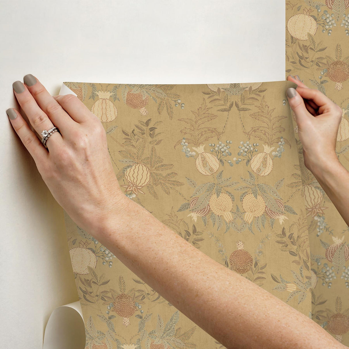York Melograno Wheat Peel & Stick Wallpaper